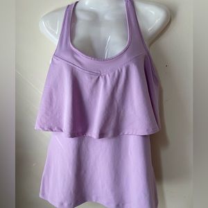 Fabletics lavender purple layered tank top small